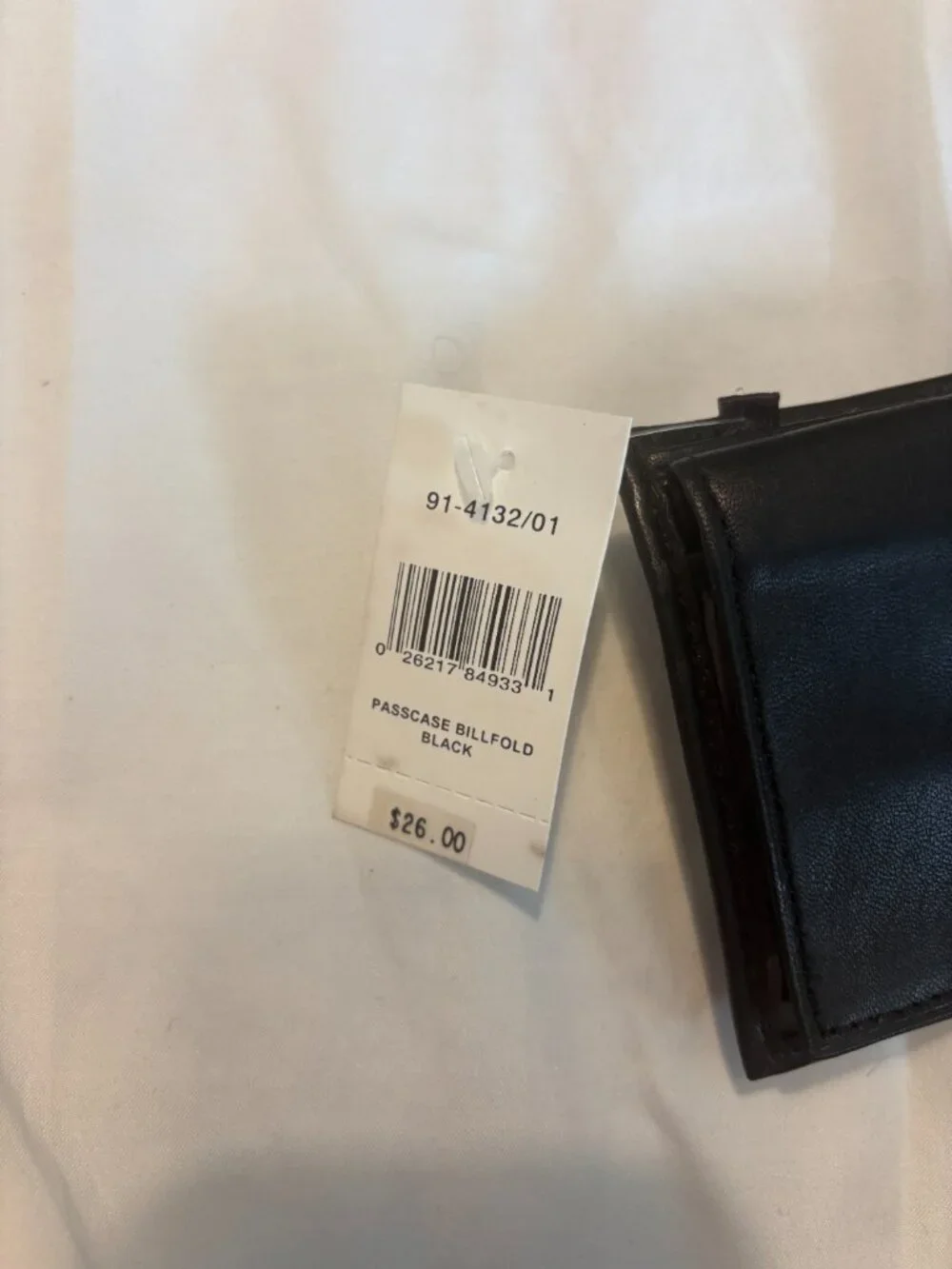 Vintage Yves Saint Laurent Passcase Billfold Wallet Black Leather NWT Boxed